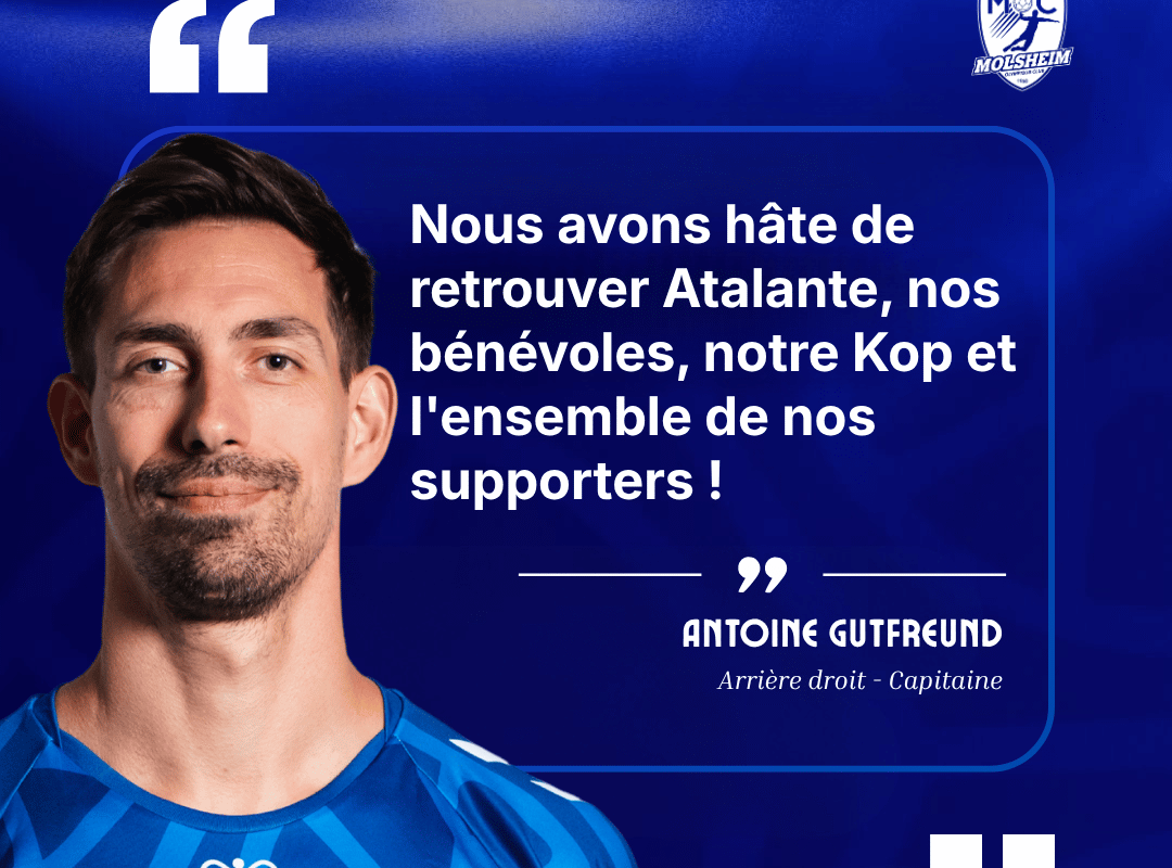 Antoine fait le point avant la première à la maison : « Nous avons hâte de retrouver Atalante, nos bénévoles, notre Kop et l&rsquo;ensemble de nos supporters »