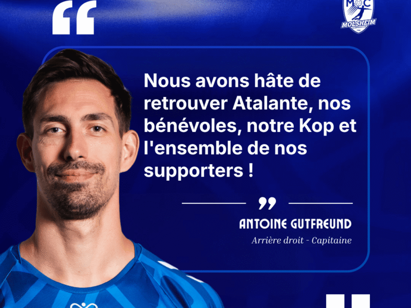 Antoine fait le point avant la première à la maison : « Nous avons hâte de retrouver Atalante, nos bénévoles, notre Kop et l&rsquo;ensemble de nos supporters »